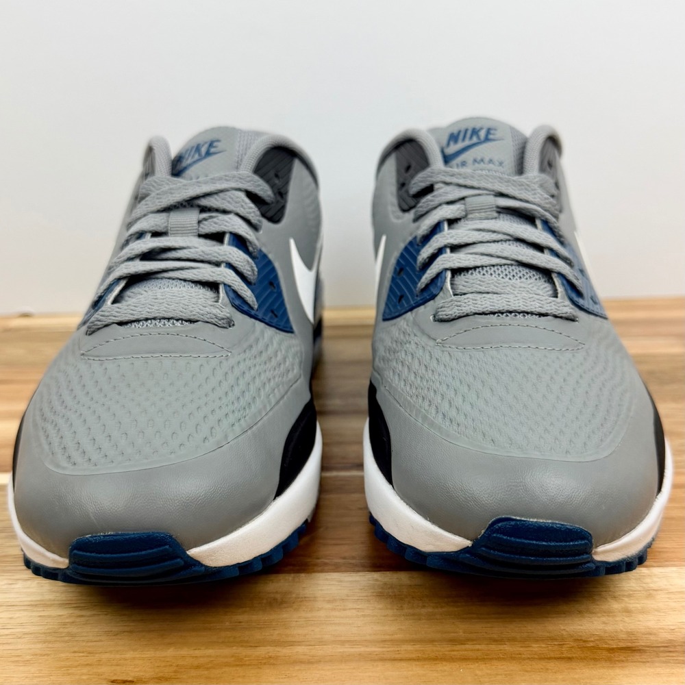 Nike Air Max 90 Golf Shoes Particle Grey Marina Blue Athletic Shoes Mens Size 9 - Picture 3 of 9